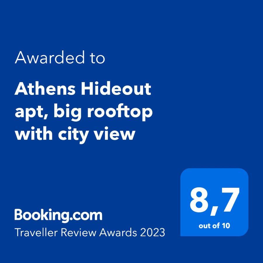 Athens Hideout Apt, Big Rooftop With City View Apartment ภายนอก รูปภาพ